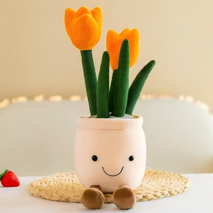 Echeveria Succulent - @@실물 같은 튤립 다육 식물 플러시