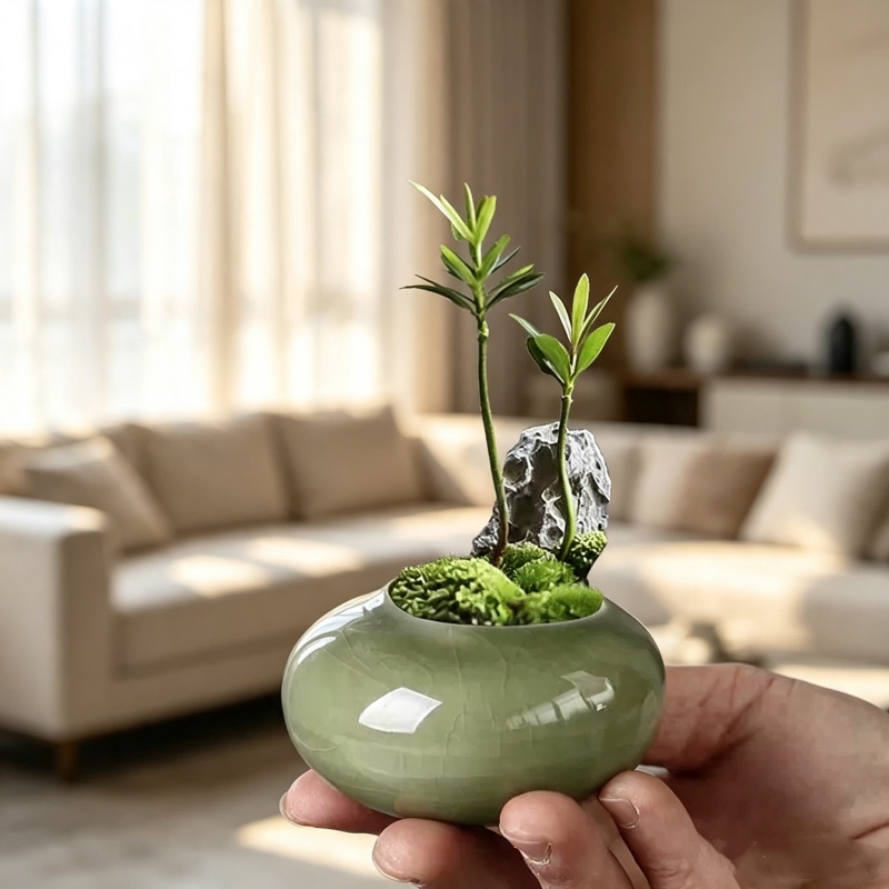 미니 아이스크랙 글레이즈드 화분, 창의적인 다육식물 화 - Echeveria Succulent 리뷰 및 가격
